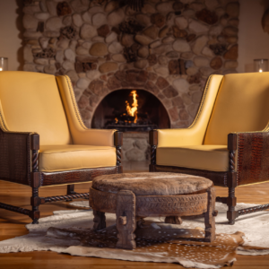 Teak Wood Ottoman
